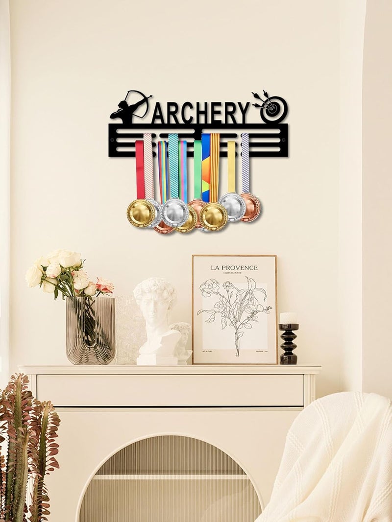 Resama Medal Hanger Holder Display Wall Rack Frame Shelf-Medal Hanger Awards Ribbon Soccer,Gymnastics,Holder Display Rack for 60 Medals - Image 2